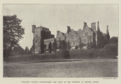 Stradey Castle, Carmarthen, der Sitz von Mr. Charles W. Mansel Lewis von English Photographer