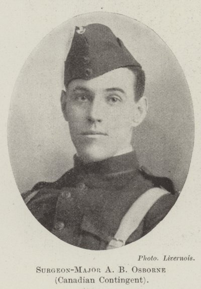 Chirurg-Major A B Osborne, kanadisches Kontingent von English Photographer