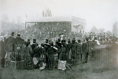 Tennis-Einzel-Herausforderungsrunde: J T Hartley gegen H F Lawford von English Photographer