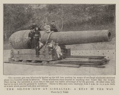 Die 102-Tonnen-Kanone in Gibraltar, eine Rast auf dem Weg von English Photographer