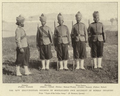 Das 24. (Baluchistan) Herzogin von Connaughts eigenes Regiment der Bombay-Infanterie von English Photographer