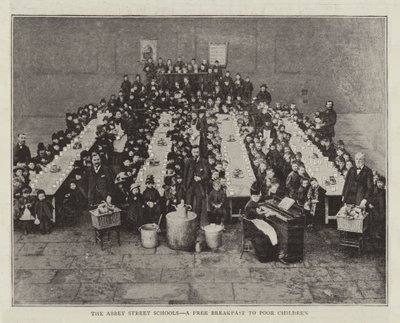 Die Abbey Street Schools, ein kostenloses Frühstück für arme Kinder von English Photographer