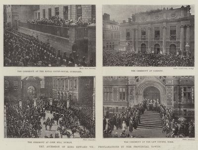 Die Thronbesteigung von König Edward VII., Proklamationen in den Provinzstädten von English Photographer