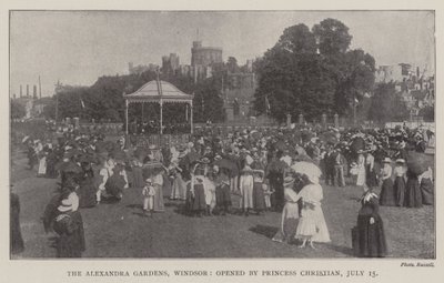 Die Alexandra-Gärten, Windsor, eröffnet von Prinzessin Christian, 15. Juli von English Photographer