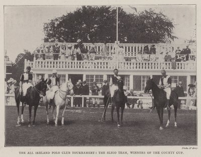Das All Ireland Polo Club Turnier, das Sligo-Team, Gewinner des County Cup von English Photographer