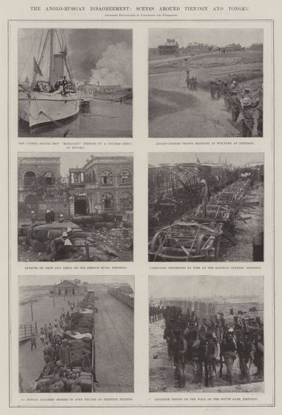 Der anglo-russische Konflikt, Szenen um Tientsin und Tongku von English Photographer
