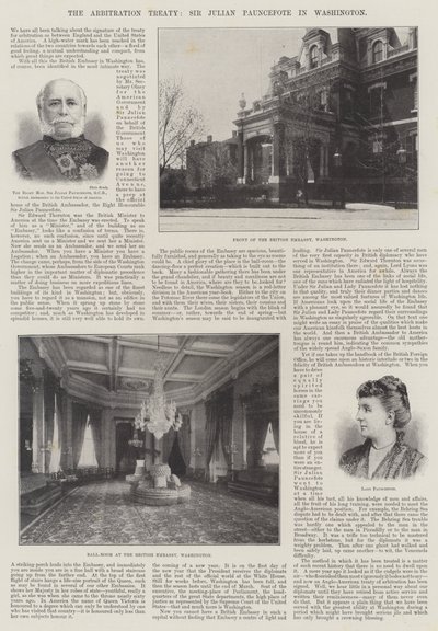 Der Schiedsvertrag, Sir Julian Pauncefote in Washington von English Photographer