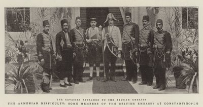 Die armenische Schwierigkeit, einige Mitglieder der britischen Botschaft in Konstantinopel von English Photographer