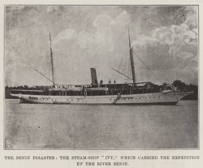Das Benin-Desaster, das Dampfschiff Ivy, das die Expedition den Fluss Benin hinaufbrachte von English Photographer