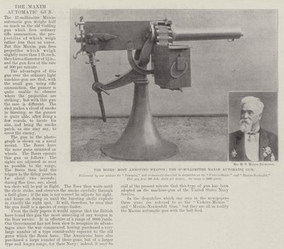 Die nervigste Waffe der Buren, die 37-Millimeter Maxim-Automatikkanone von English Photographer