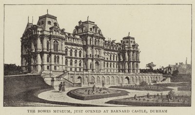 Das Bowes-Museum, gerade in Barnard Castle, Durham, eröffnet von English Photographer