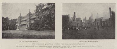 Der Brand des Queenwood College, nahe Romsey, Hants, am 10. Juni von English Photographer