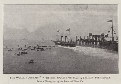 Die Calais-Douvres, mit Ihrer Majestät an Bord, verlässt Folkestone von English Photographer