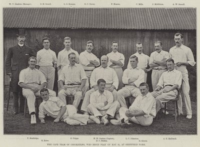 Das Kap-Team der Cricketspieler, das am 21. Mai im Sheffield Park zu spielen beginnt von English Photographer