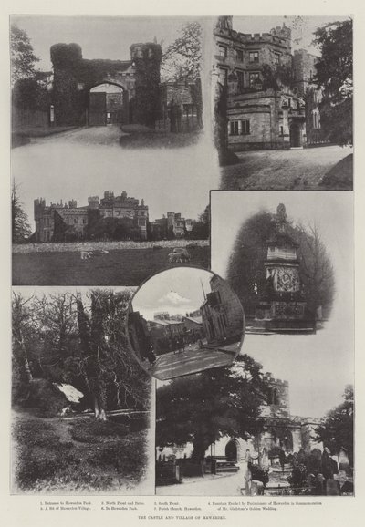 Das Schloss und Dorf Hawarden von English Photographer