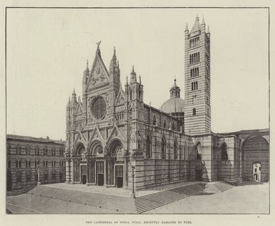 Der Dom von Siena, Italien, kürzlich durch Feuer beschädigt von English Photographer