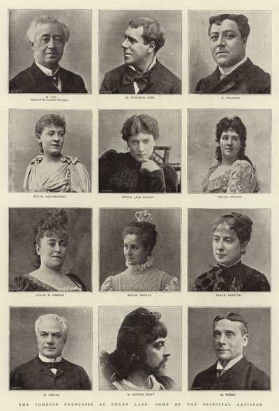 Die Comédie-Française im Drury Lane, einige der Hauptdarsteller von English Photographer