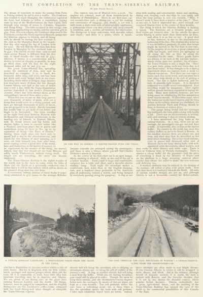 Die Fertigstellung der Transsibirischen Eisenbahn von English Photographer