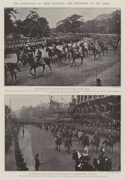 Die Krönung Ihrer Majestäten, der Prozession zur Abtei von English Photographer