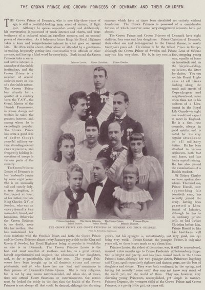 Der Kronprinz und die Kronprinzessin von Dänemark und ihre Kinder von English Photographer