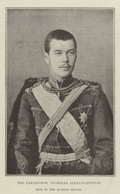 Der Zarewitsch, Nicholas Alexandrowitsch, Erbe des Russischen Reiches von English Photographer
