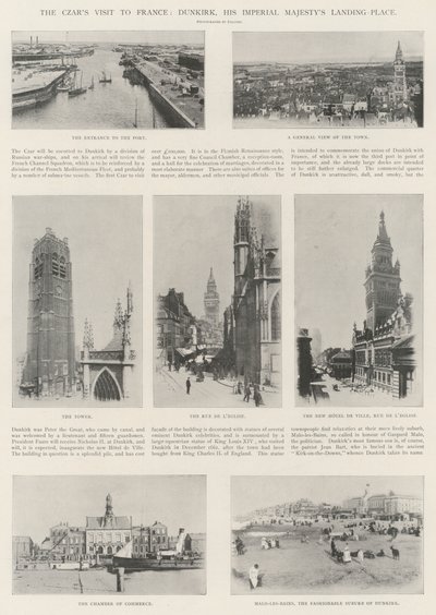 Der Besuch des Zaren in Frankreich, Dünkirchen, die Landestelle seiner kaiserlichen Majestät von English Photographer