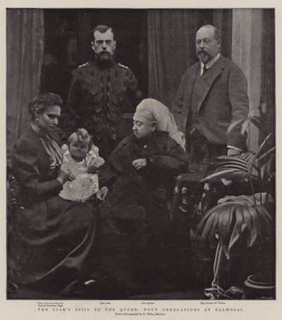 Der Besuch des Zaren bei der Königin, vier Generationen in Balmoral von English Photographer