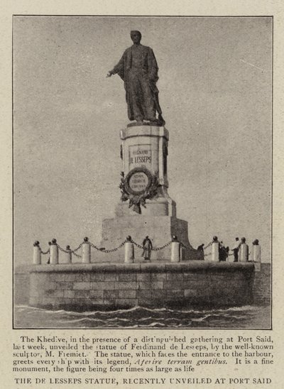 Die De Lesseps Statue, kürzlich in Port Said enthüllt von English Photographer