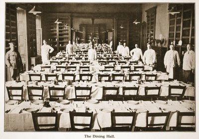 Der Speisesaal, Donington Hall, Illustration aus Deutsche Gefangene in Großbritannien (Fotogravur) von English Photographer