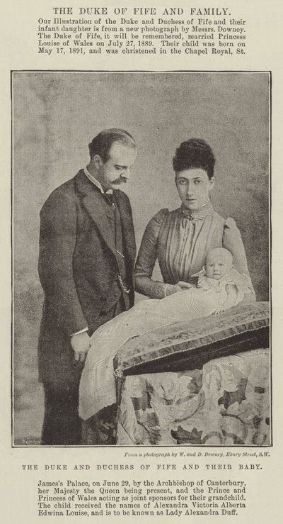 Der Herzog und die Herzogin von Fife und ihr Baby von English Photographer