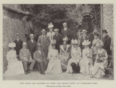 Der Herzog und die Herzogin von York und Hausgesellschaft im Ugbrooke Park von English Photographer