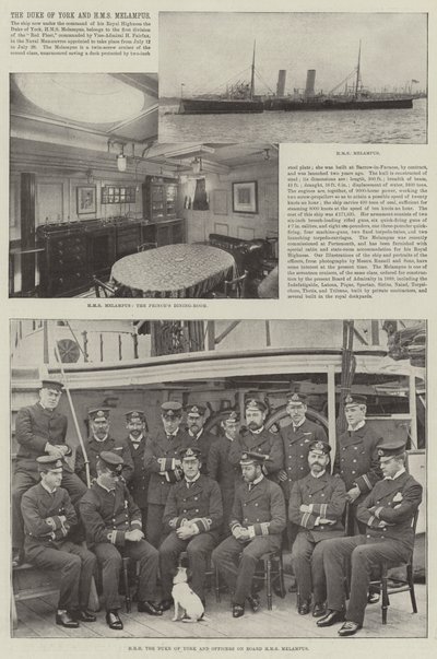 Der Herzog von York und HMS Melampus von English Photographer
