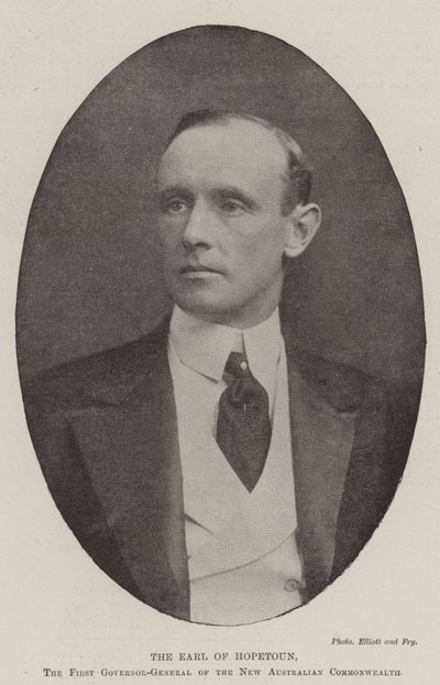 Der Earl of Hopetoun, der erste Generalgouverneur des neuen australischen Commonwealth von English Photographer