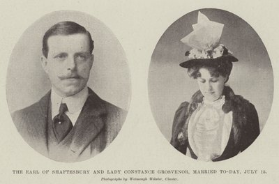 Der Earl of Shaftesbury und Lady Constance Grosvenor, heute verheiratet, 15. Juli von English Photographer
