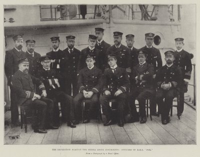 Die Expedition gegen die Aufständischen in Sierra Leone, Offiziere der HMS Fox von English Photographer