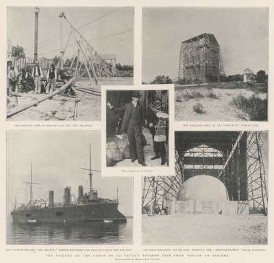 Das Scheitern der Ballonfahrt des Comte de la Vaulx von Toulon nach Algier von English Photographer