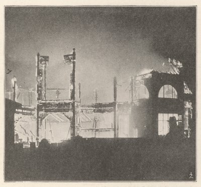 Das Feuer in Rhyl am 14. September, bei dem der Grand Pavilion zerstört wurde von English Photographer