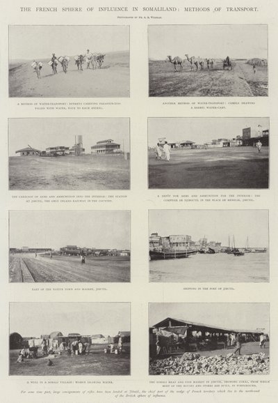 Die französische Einflusssphäre in Somaliland, Transportmethoden von English Photographer