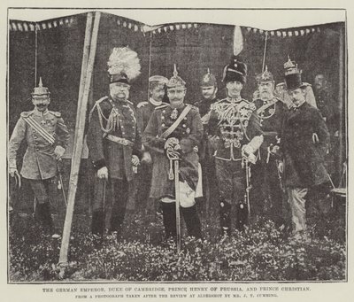 Der deutsche Kaiser, Herzog von Cambridge, Prinz Heinrich von Preußen und Prinz Christian von English Photographer