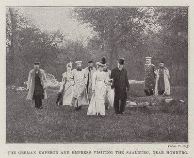 Der deutsche Kaiser und die Kaiserin besuchen die Saalburg bei Homburg von English Photographer