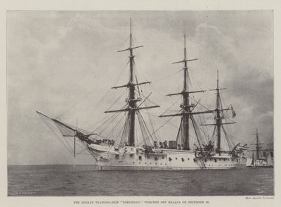 Das deutsche Schulschiff Gneisenau, vor Malaga am 16. Dezember gesunken von English Photographer