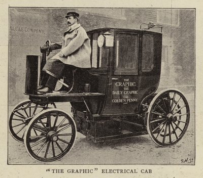 Das elektrische Taxi von The Graphic von English Photographer