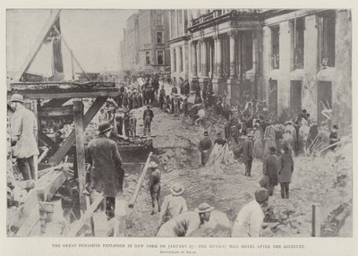 Die große Dynamitexplosion in New York am 27. Januar, das Murray Hill Hotel nach dem Unfall von English Photographer