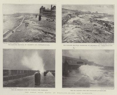 Der große Sturm, Verwüstung in Westgate-on-Sea und Ramsgate von English Photographer