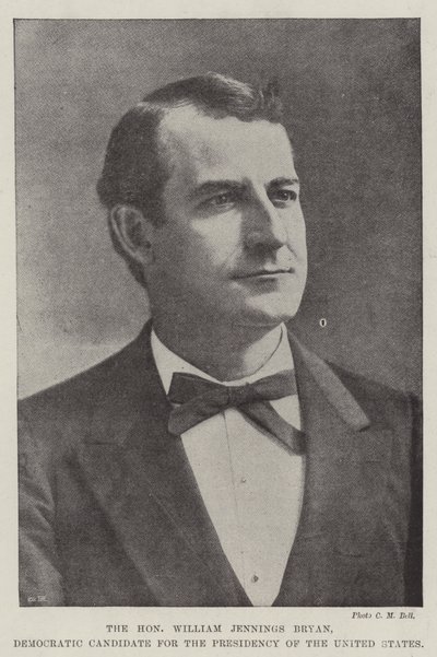Der ehrenwerte William Jennings Bryan, demokratischer Kandidat für die Präsidentschaft der Vereinigten Staaten von English Photographer