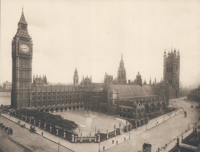 Das Parlament und Big Ben, London, um 1900 von English Photographer