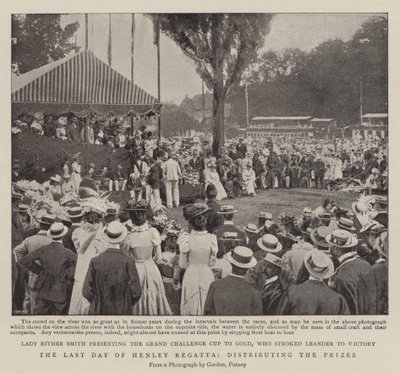 Der letzte Tag der Henley-Regatta, Preisverleihung von English Photographer