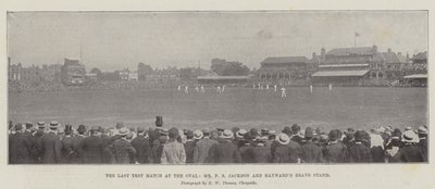 Das letzte Testspiel im Oval, Mr. F. S. Jackson und Haywards tapferer Stand von English Photographer