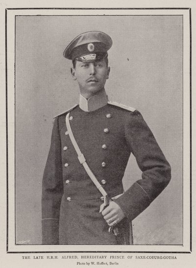 Der verstorbene HRH Alfred, Erbprinz von Sachsen-Coburg-Gotha von English Photographer