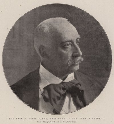 Der verstorbene M. Félix Faure, Präsident der Französischen Republik von English Photographer
